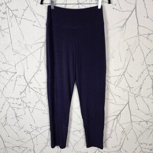 Sympli Purple Stretch Knit High Rise Exposed Seams Energy Leggings